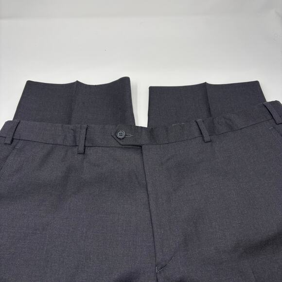 Santorelli Mens 38x27 Charcoal Gray Luxury Serge Made in Italy Dress Pants - Picture 2 of 8